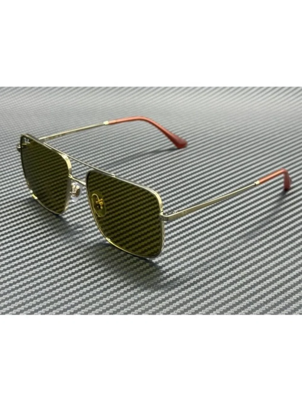 New Ray-Ban Men Pale Gold Sunglasses 54-16-145